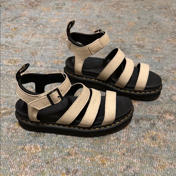 Dr. Martens Cream and Black Chunky Sandals main image 5